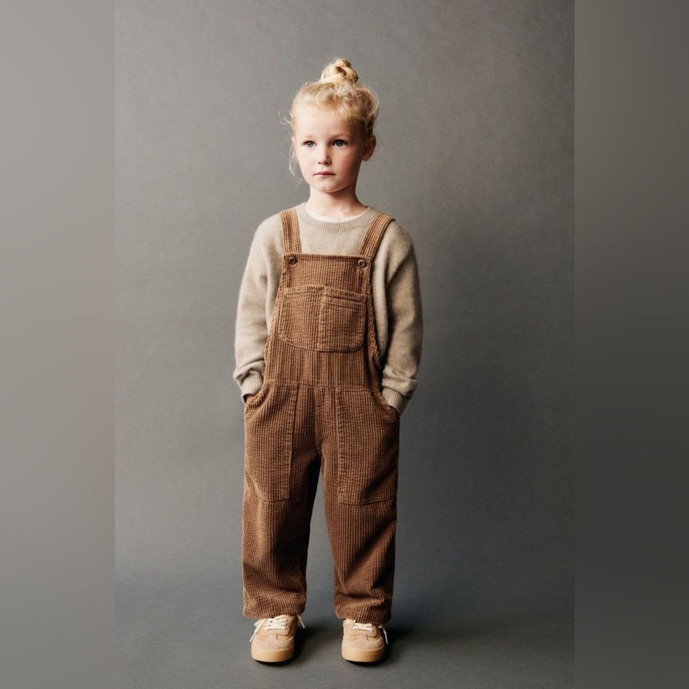🤎 Zara Brown Corduroy Overalls – Size 12/18 Months 🤎